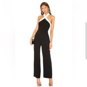 Black Halter Neck Jumpsuit SUPERDOWN Size Medium Pants Suit Size Medium
